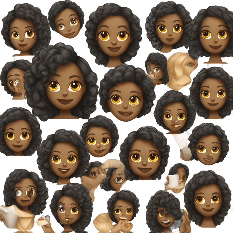 coquette black girl emoji