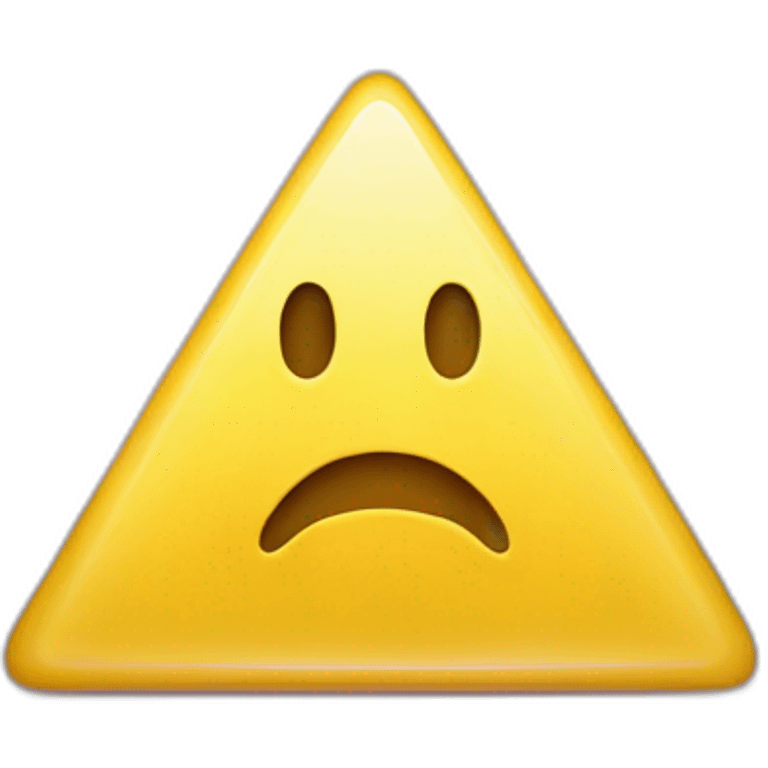 Yellow smiley face triangle emoji