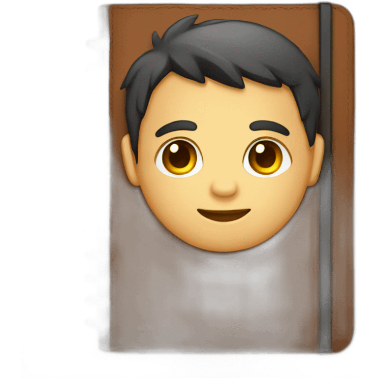 leather notebook for a boy emoji