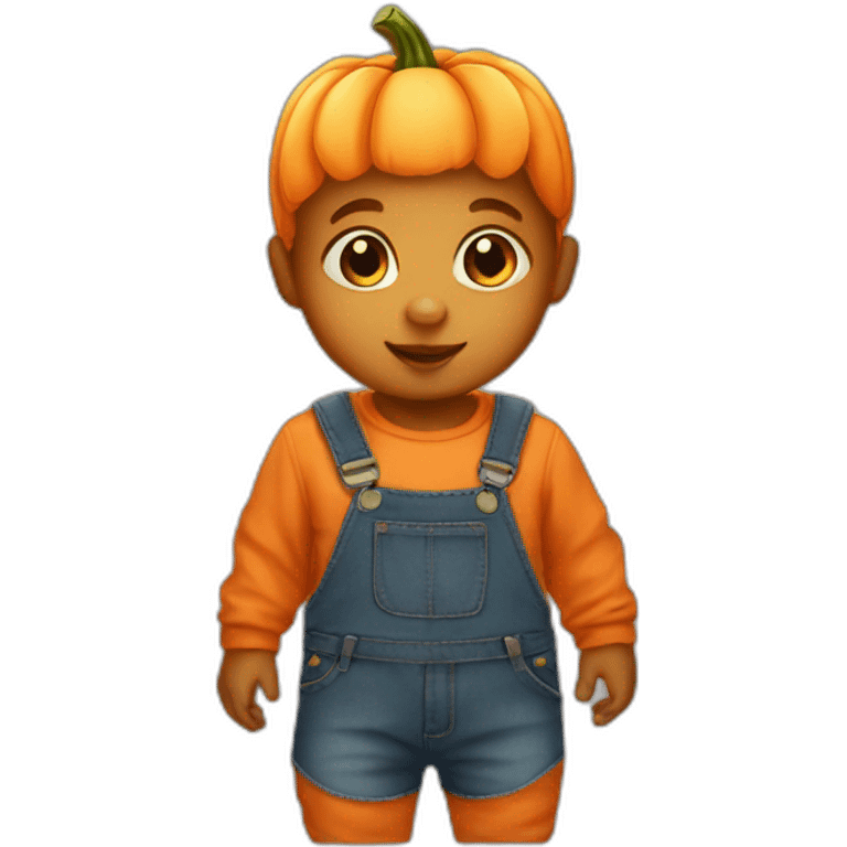 Baby light skin disguised as a pumpkin emoji