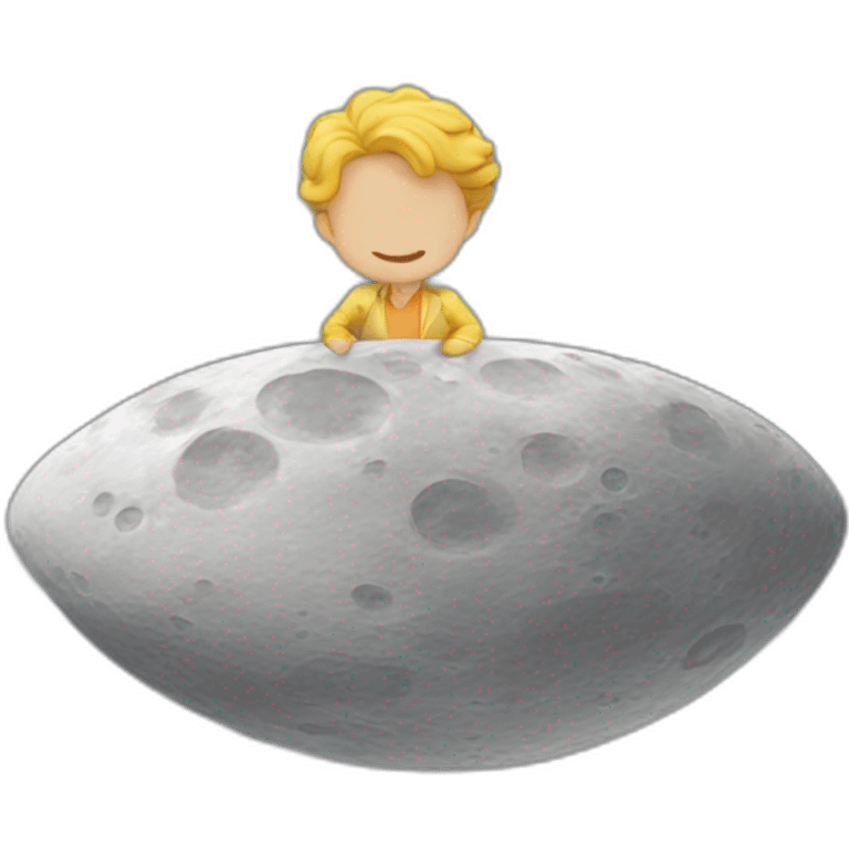 Little prince on the moon emoji