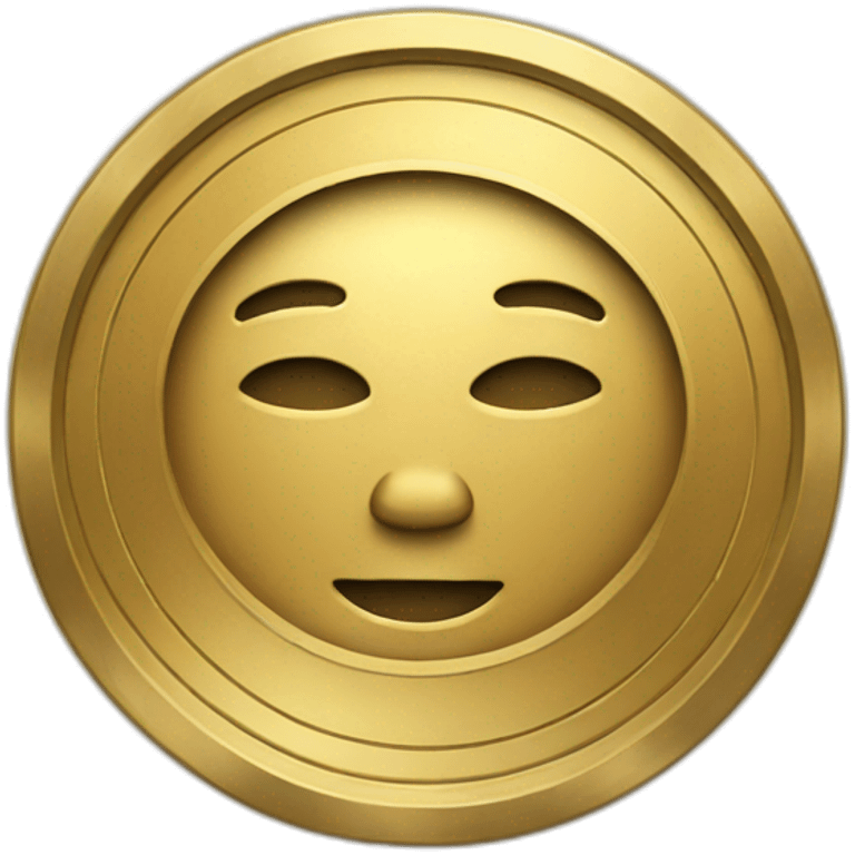 a golden coin with 7 in the middle of it emoji