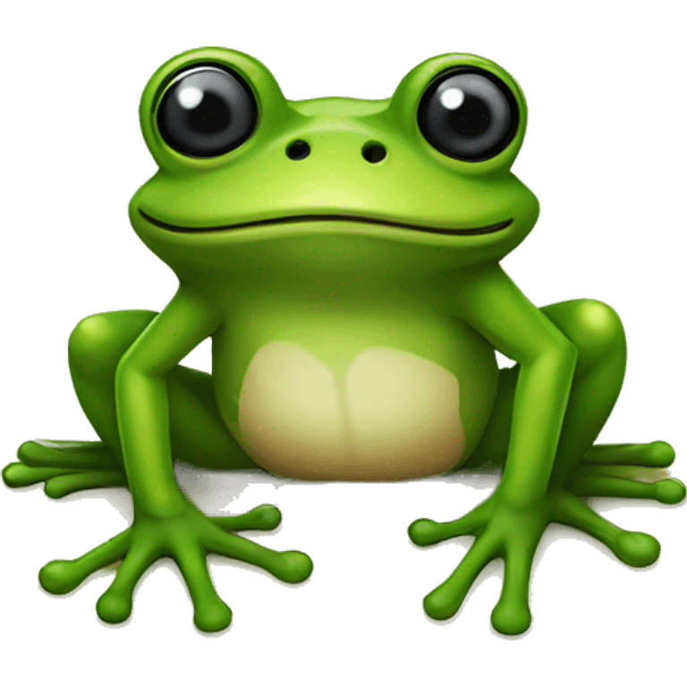 a frog on a book emoji