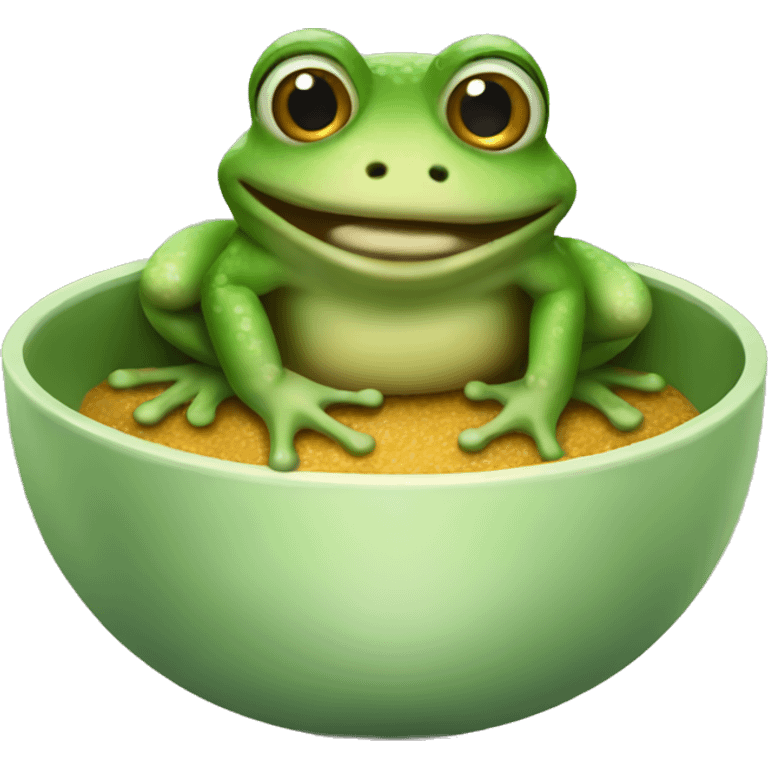 Frog in a bowl emoji