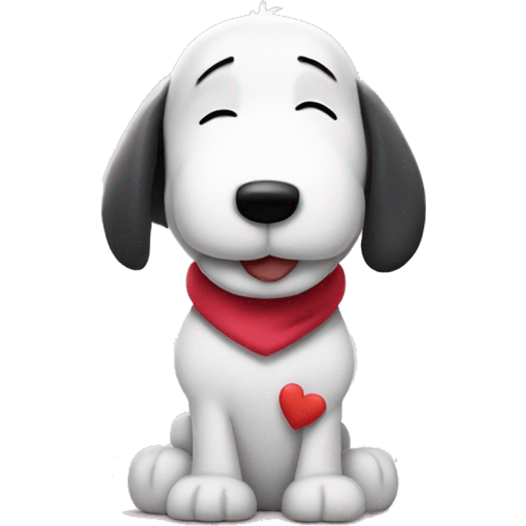 snoopy with hearts emoji