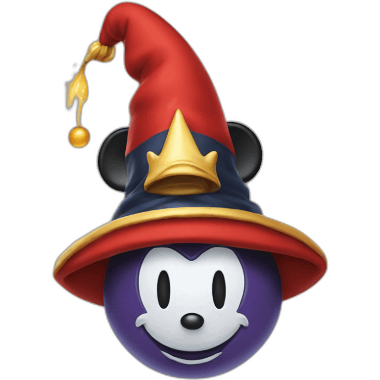 Mickey Mouse wearing a Wizard hat emoji