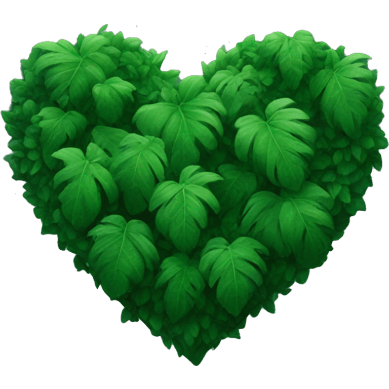 dark green nature heart emoji