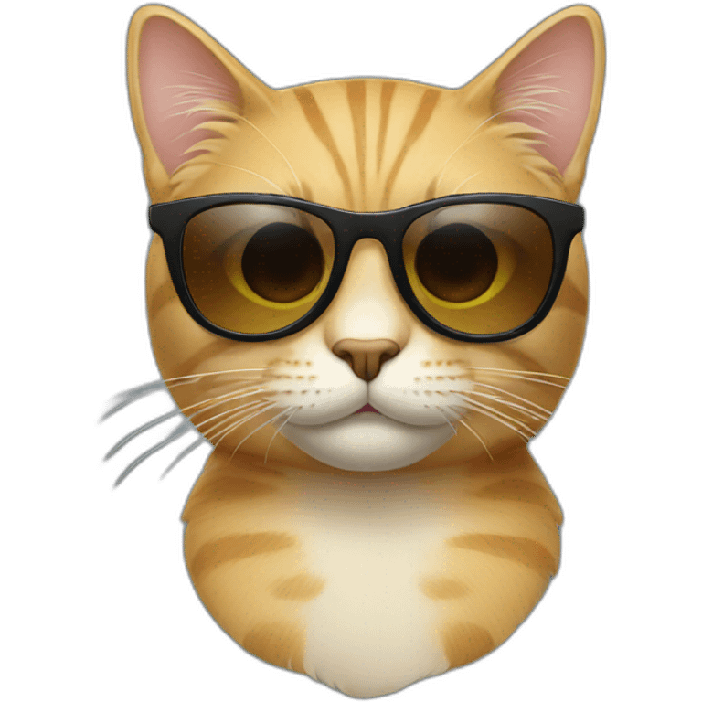 Cat with sunglasses emoji