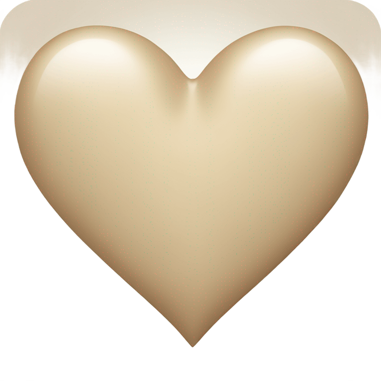 Beige heart  emoji