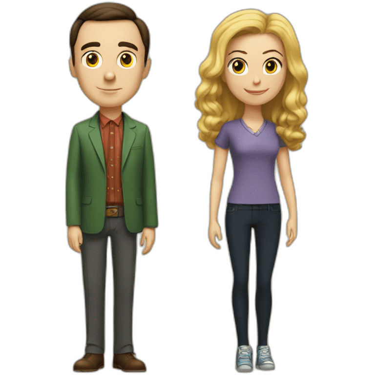 Sheldon cooper and amy emoji