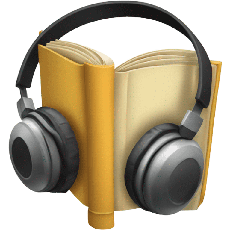 book and headphones emoji