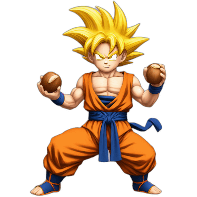 Goku Holding Nuts emoji