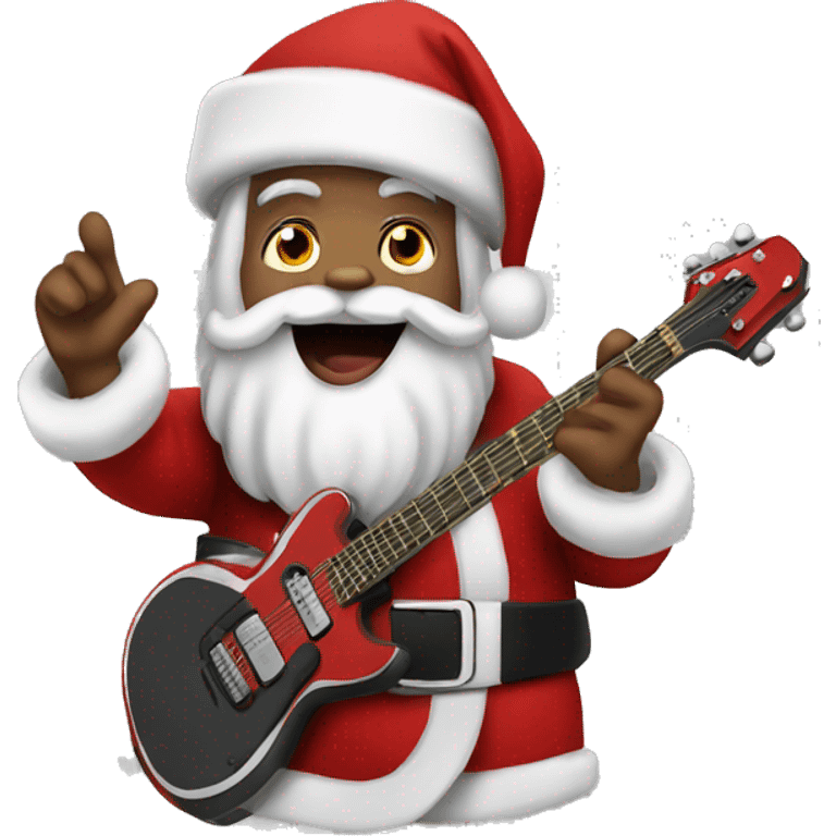 Rock Fan Santa Claus emoji