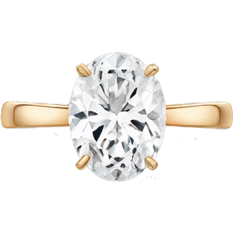 oval solitaire engagement ring  emoji