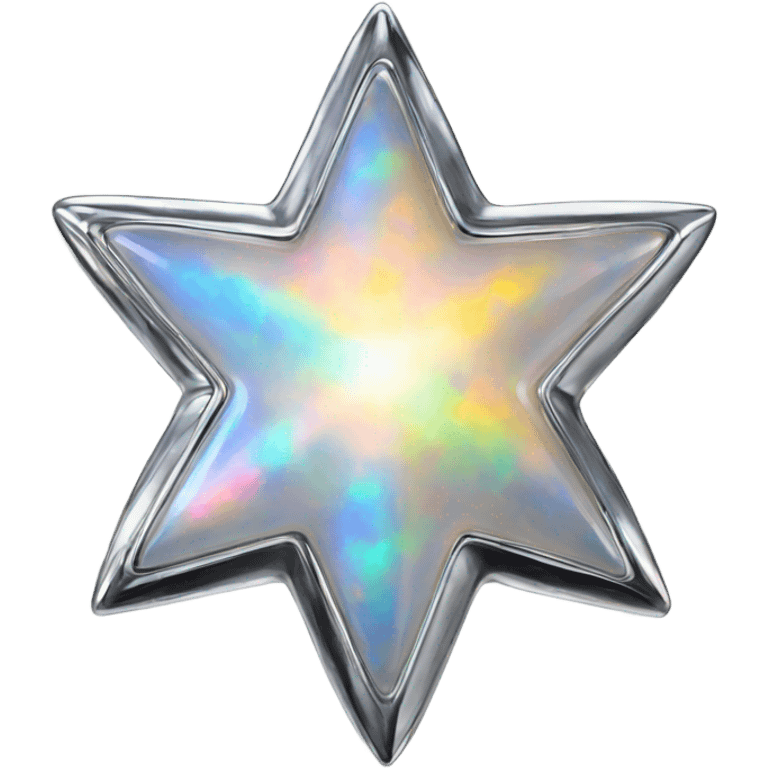 silver star chrome opal emoji