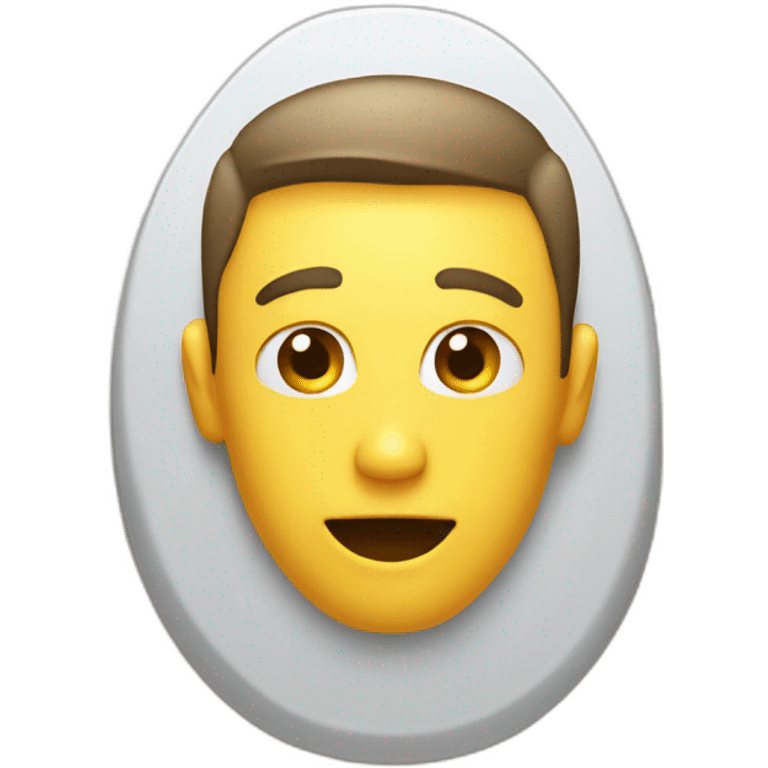 male head sticking out of toliet emoji