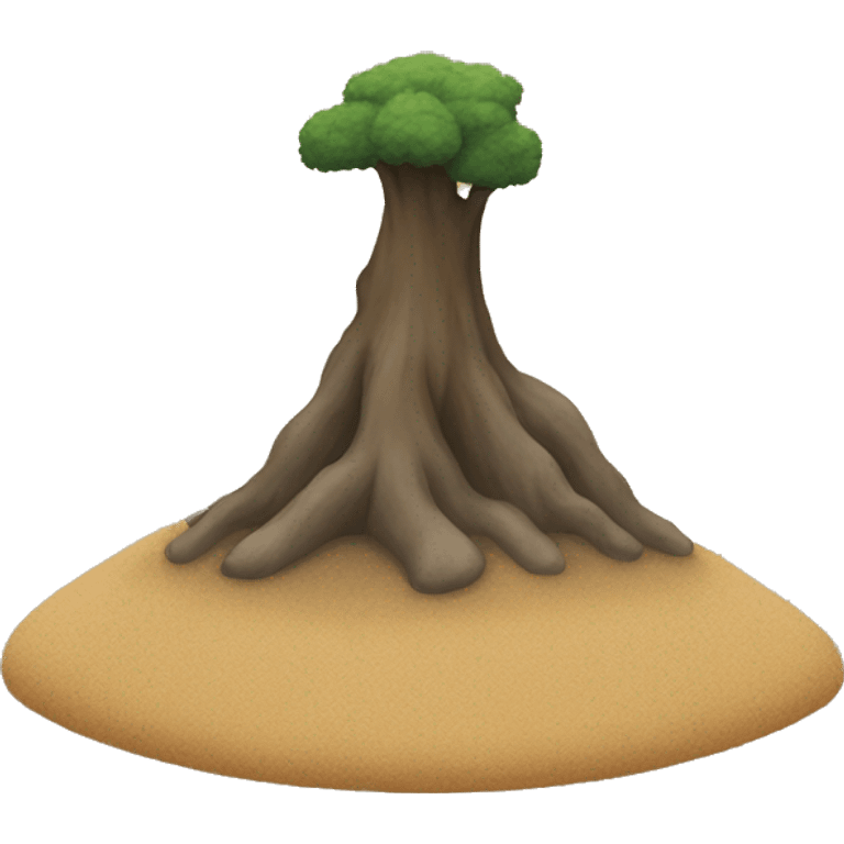 A mound with two feet sticking out emoji