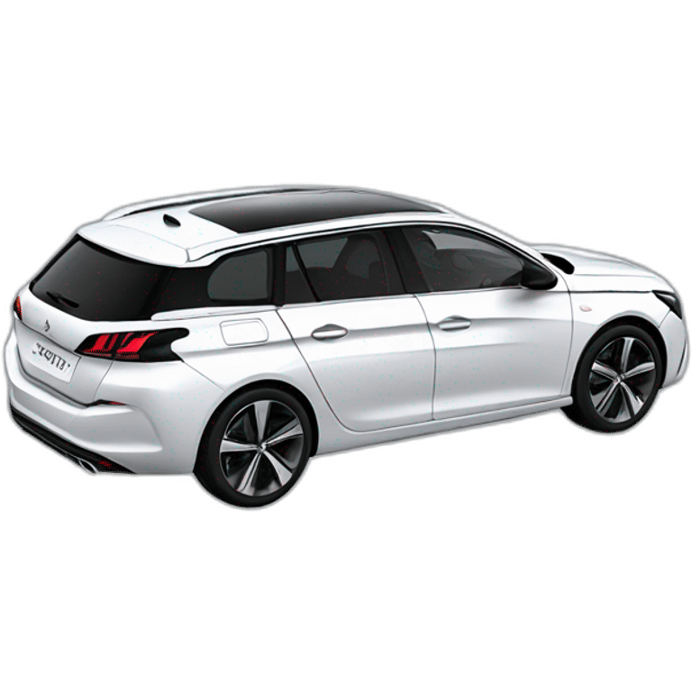 New Peugeot 308 SW white 2023 emoji