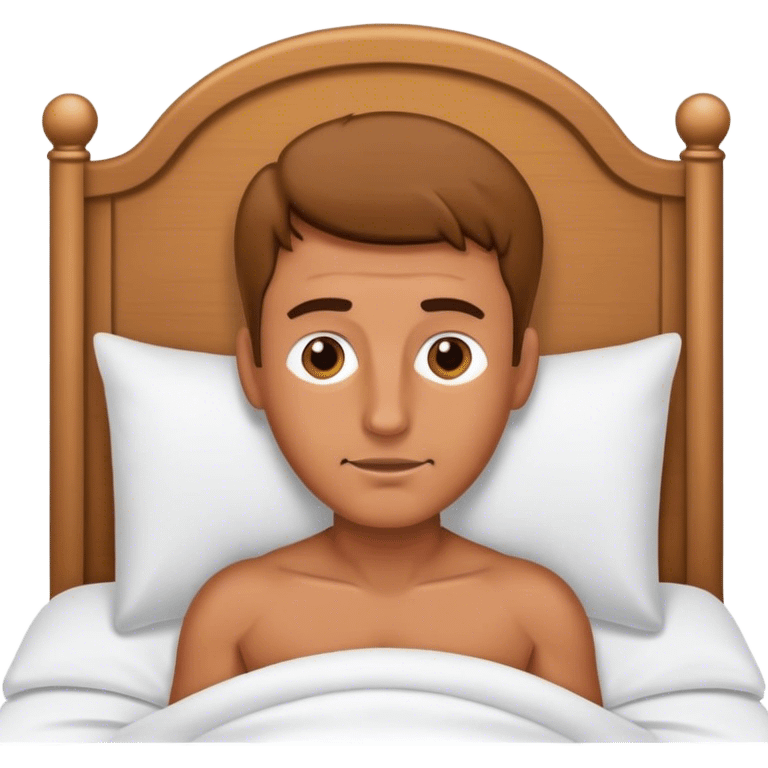 bed with man in it emoji