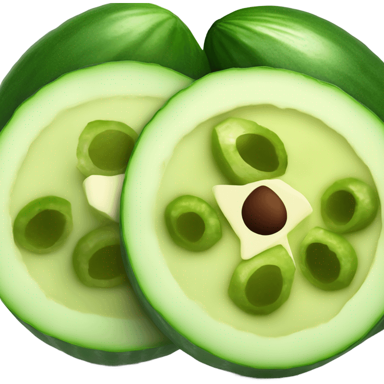 cucumber and avocado emoji