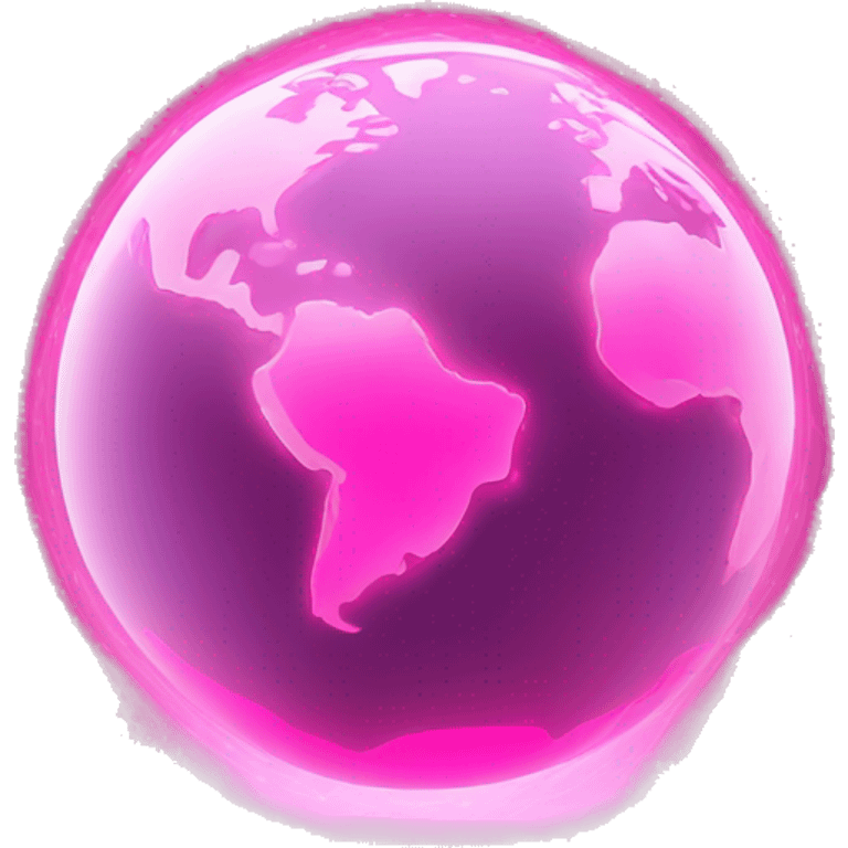 Pink and light pink,  connected fiber optic, network, world globe   emoji