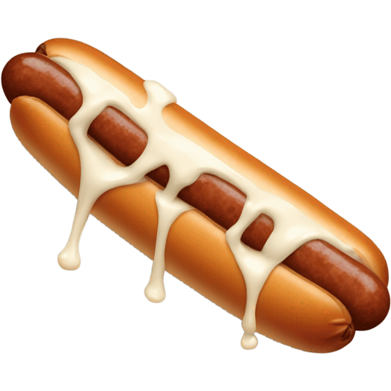 Sausage with cream dripping  emoji