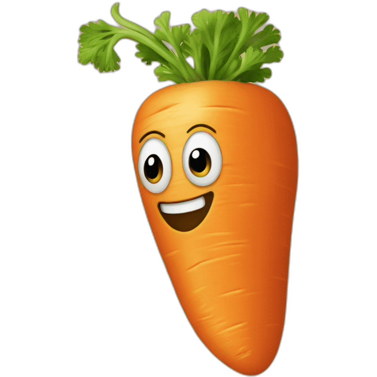 carrot shaped like the number 2 emoji