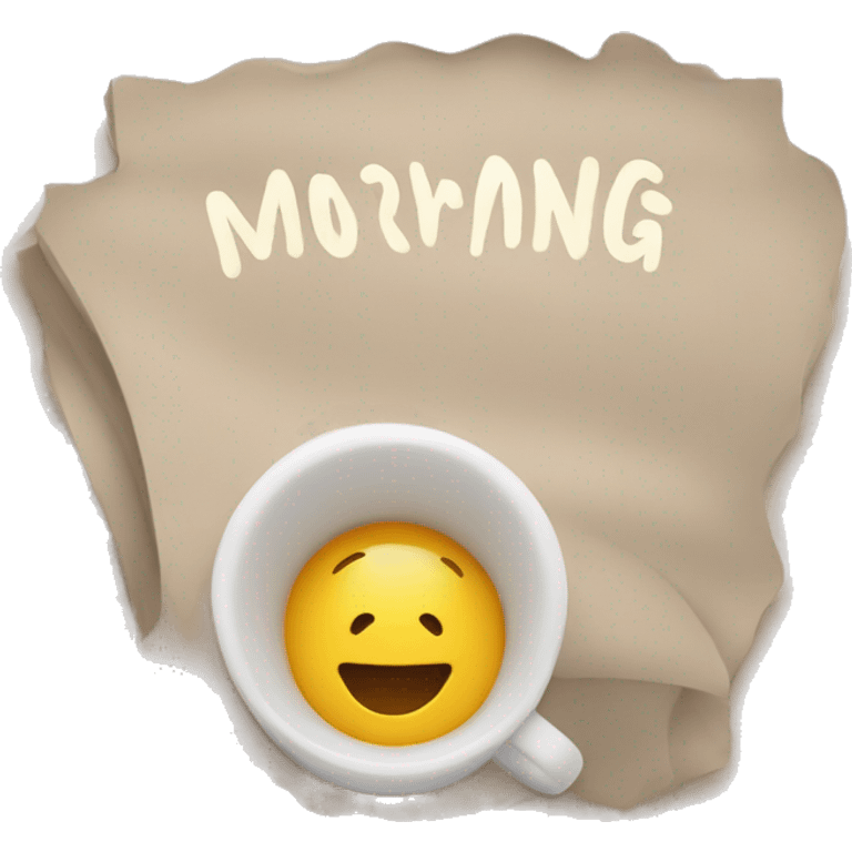 inscription "good morning" emoji