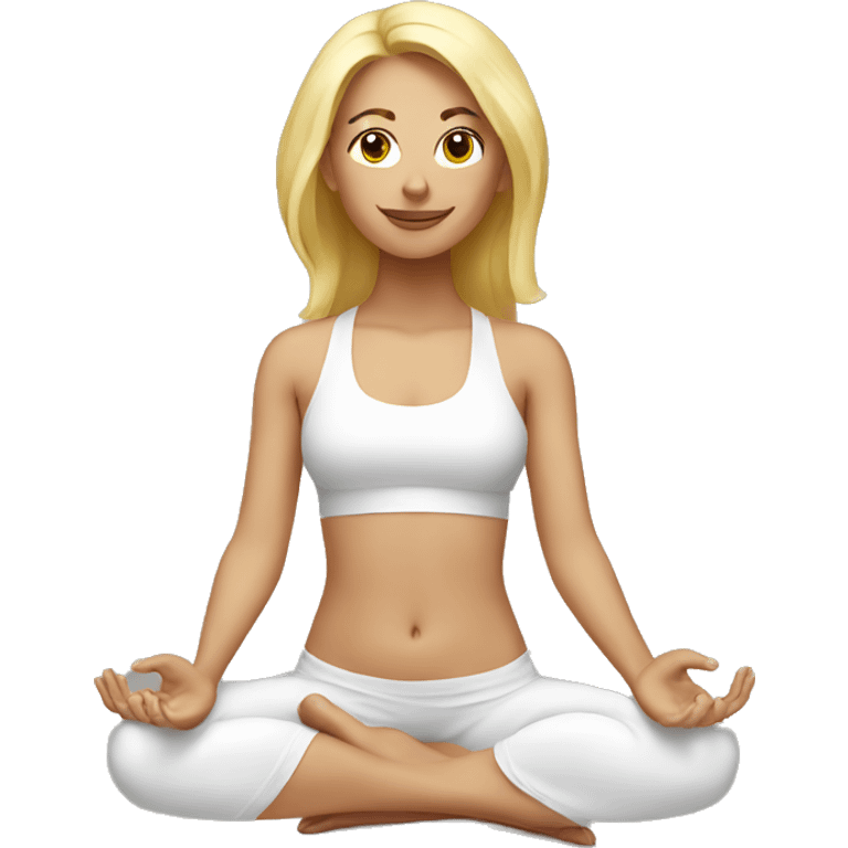 Yoga blonde emoji