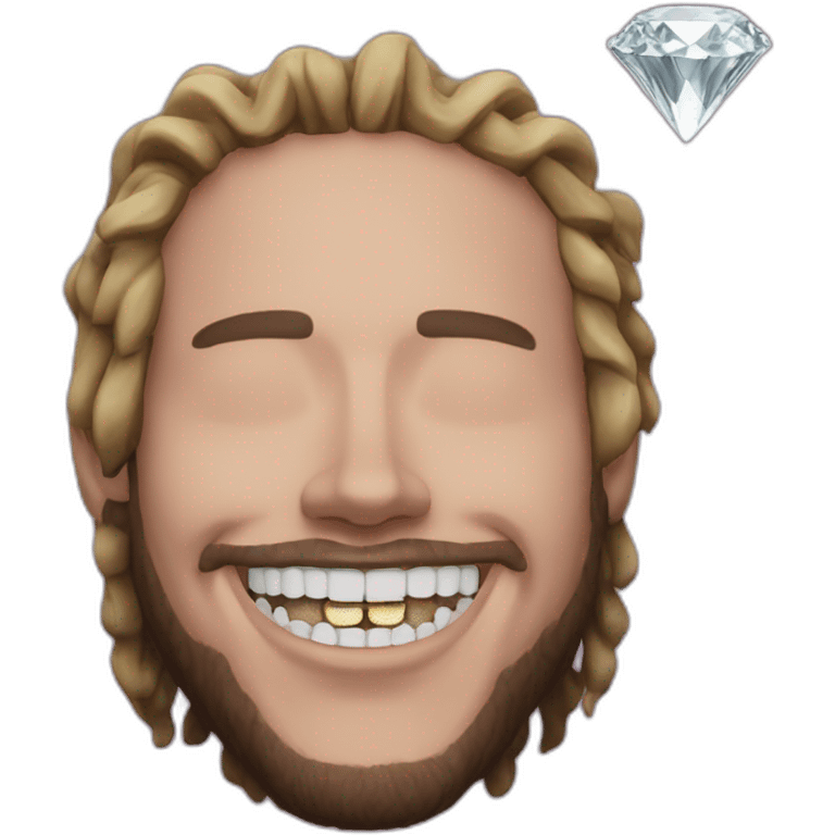 Post malone with his 12 carat diamond tooth emoji