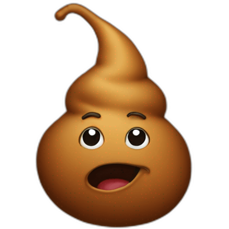 A poop at a party emoji