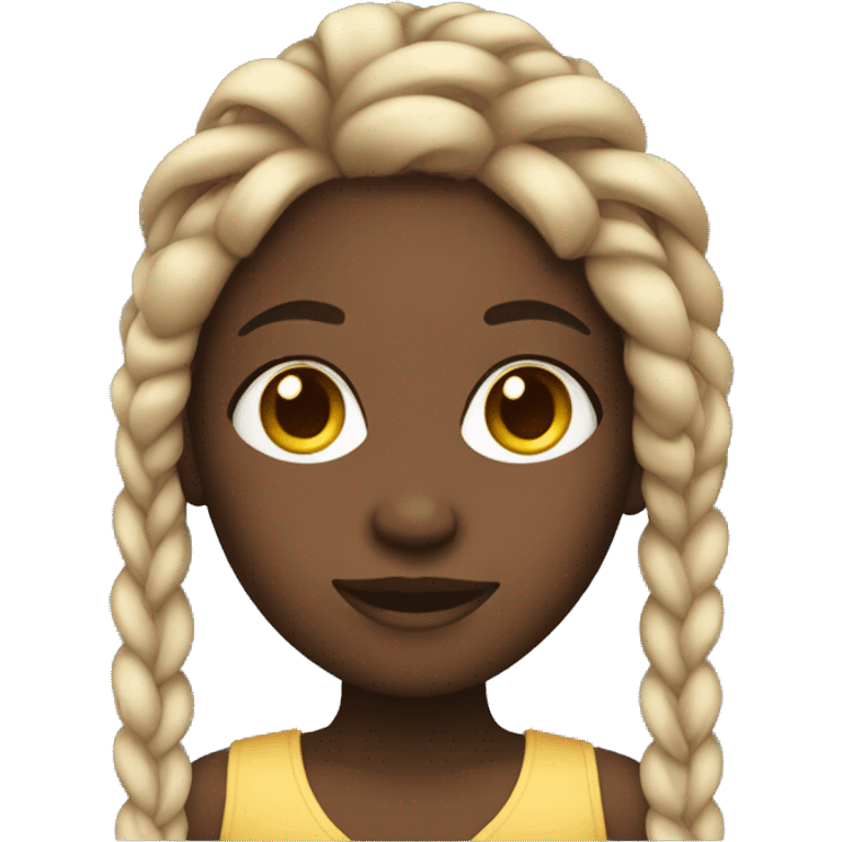 Black pretty girl with braids emoji