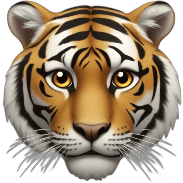 Tigre de face énérvé emoji