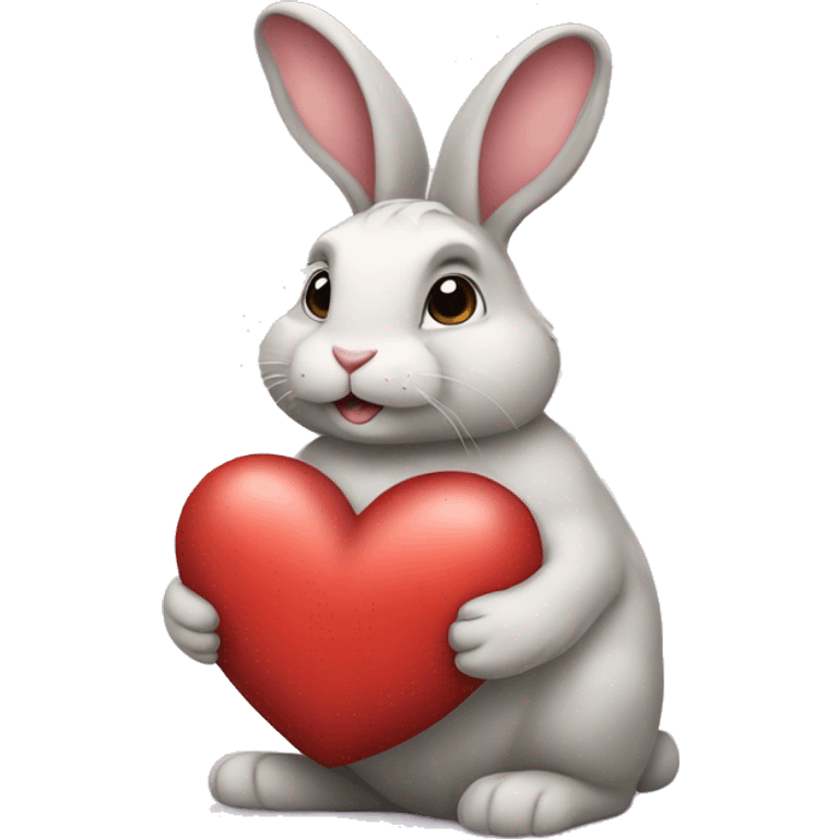 Bunny with heart emoji