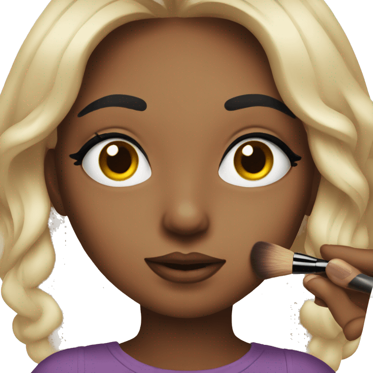 girl doing makeup emoji