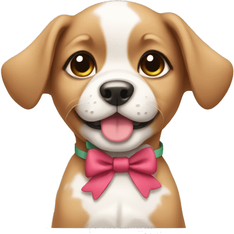 Puppy with wearing bows  emoji