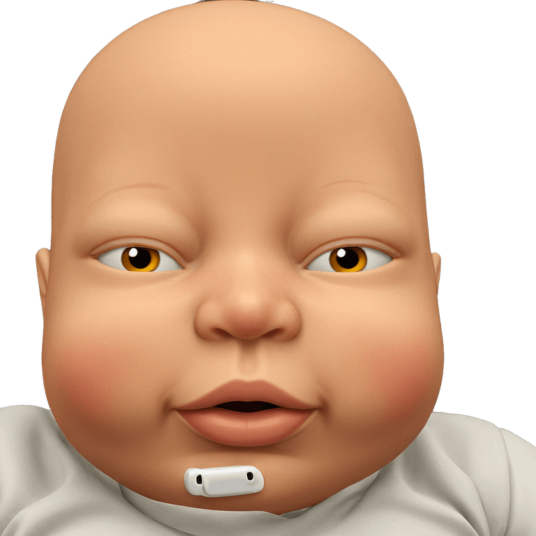 bald boy in parody style emoji