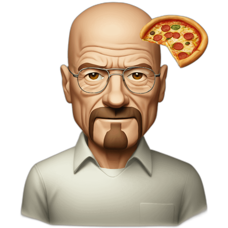 Walter White and pizza emoji