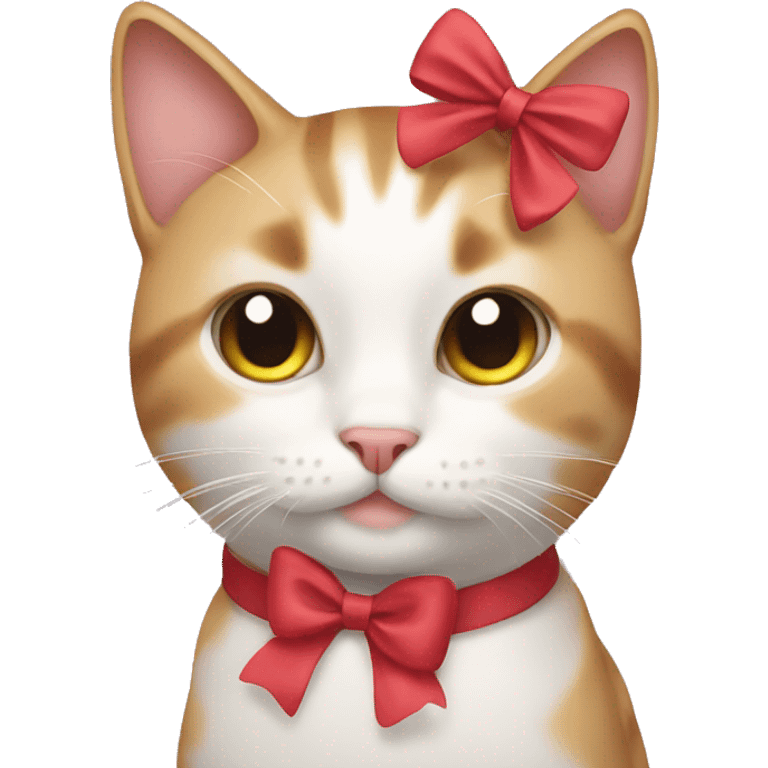 cat with bow emoji