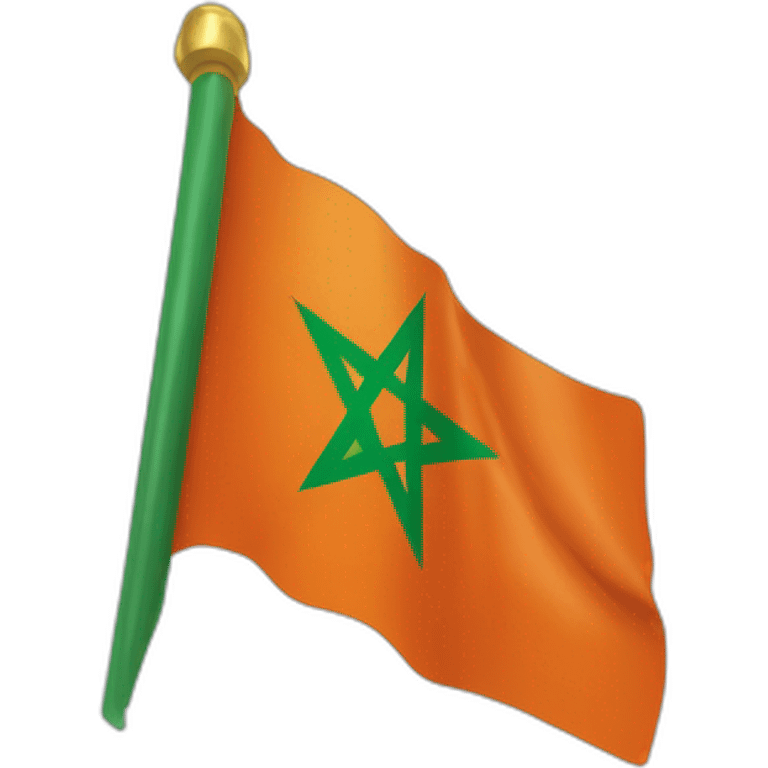 Mélange du drapeau du Maroc et de la Côte d’Ivoire  emoji