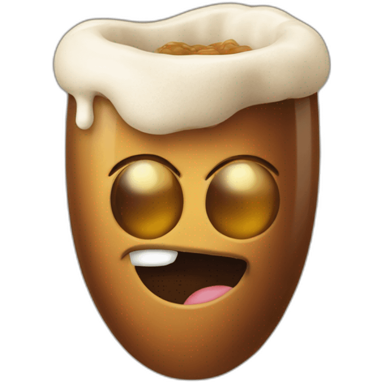 Caca qui boit de la bière emoji