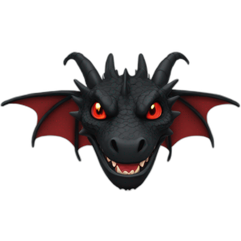 Red eyes black dragon emoji