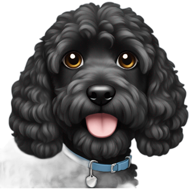 Black Cockapoo emoji