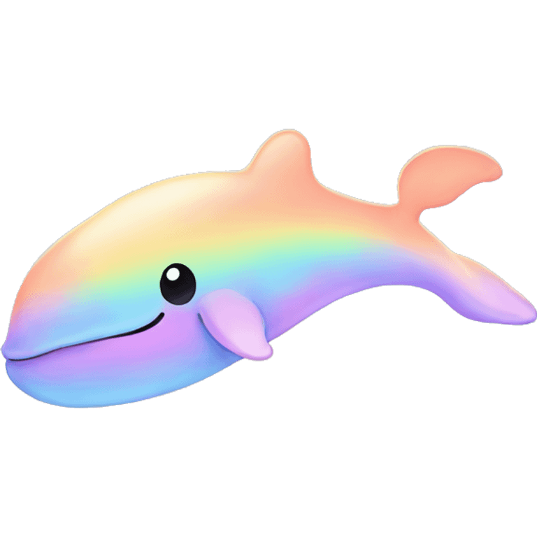 Cute Pastel colored tie dye whale  emoji