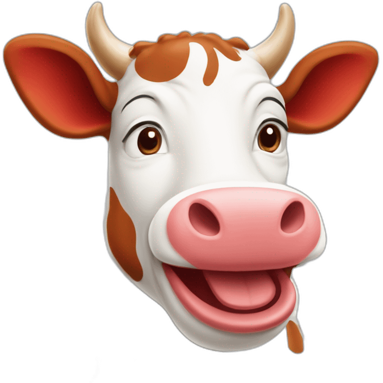 The Laughing Cow red emoji