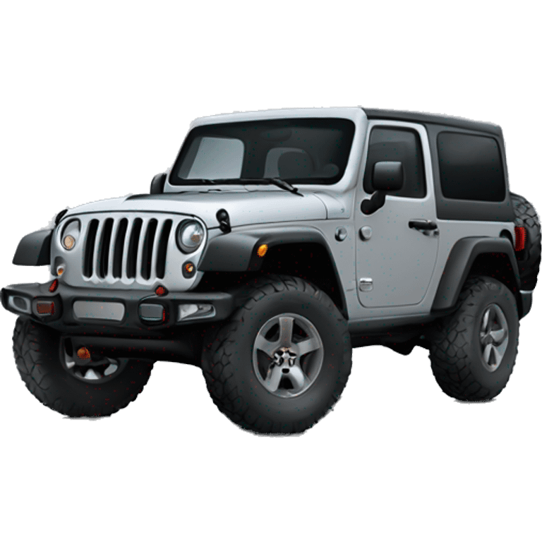 Grey jeep rubicon 392 with 4 doors emoji