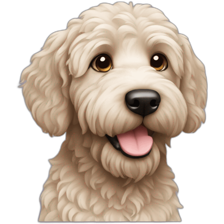 Labradoodle black emoji