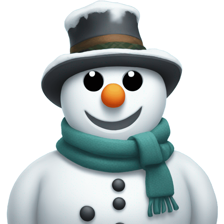 Cool snowman emoji