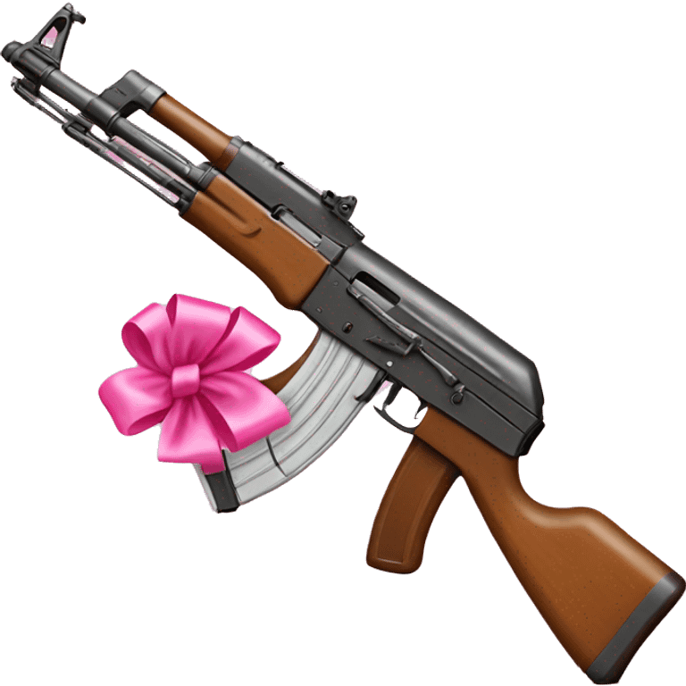 ak-47 with a pink bow emoji