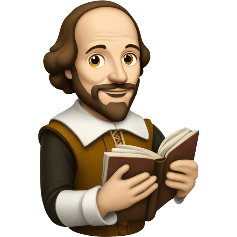 William Shakespeare holds a book in his hand emoji